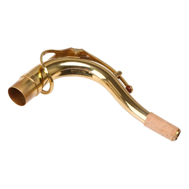 Lovermusic 27.5mm Port Golden Copper Alto Tenor Elbow Bend Neck Replacement Parts for Saxophone - Image 1